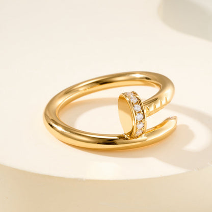 [Elite]JUSTE RING 2.6MM HALF DIAMOND