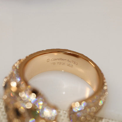 [Elite]PANTHERE SPOTTED FULL DIAMOND MEDIUM RING