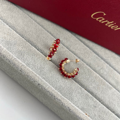 [Elite]CLASH 7.9MM AGATE CHALCEDONY EARRINGS