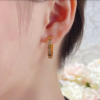 [Elite]LOVE EARRINGS 3.6MM DIAMOND PAVED