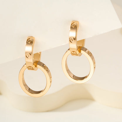 [Elite]LOVE 3.3MM DANGLE EARRINGS