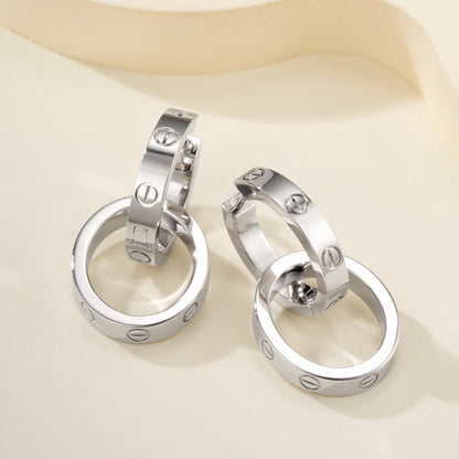[Elite]LOVE 3.3MM DANGLE EARRINGS