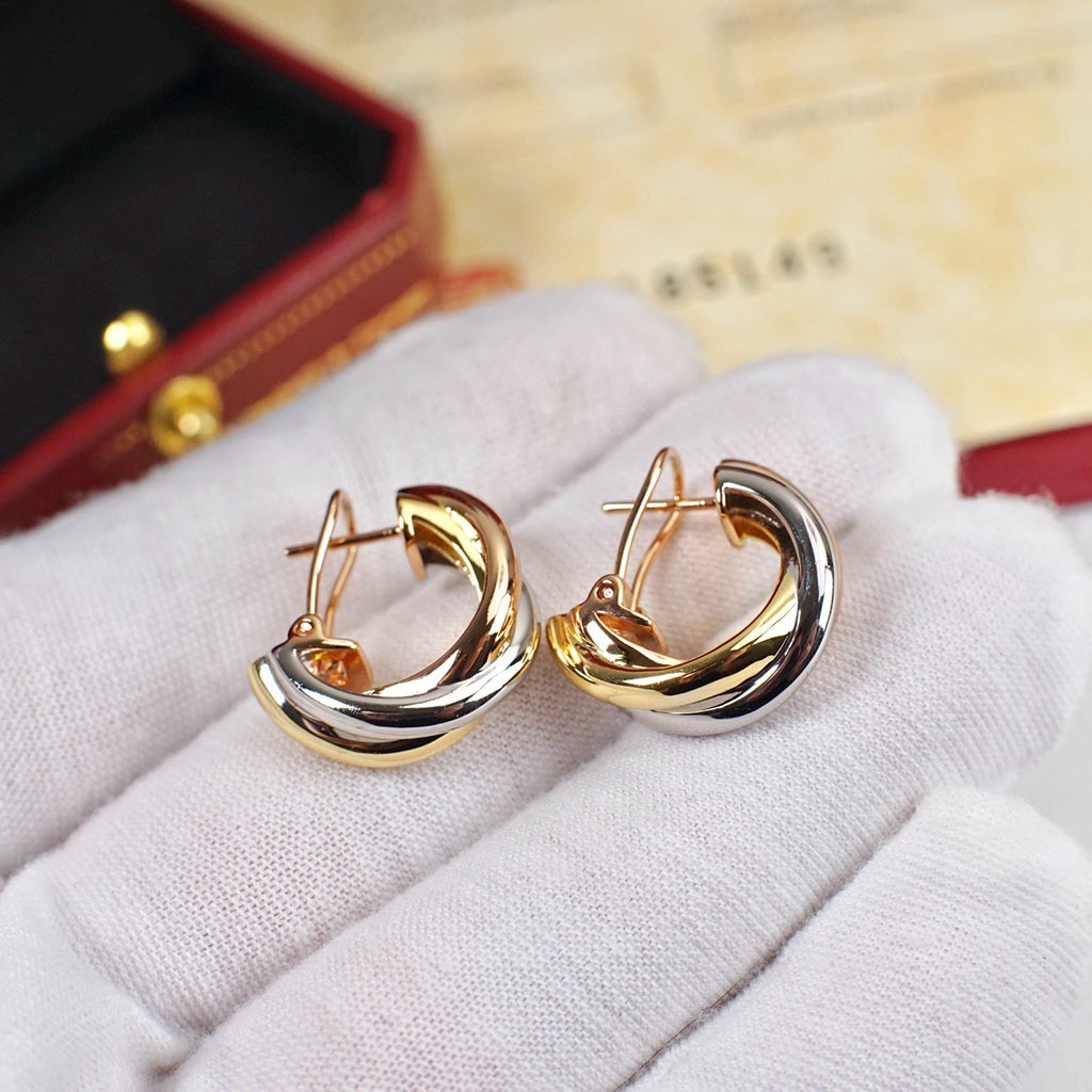 [Elite]TRINITY ON DIAMOND CLASSIC EARRINGS