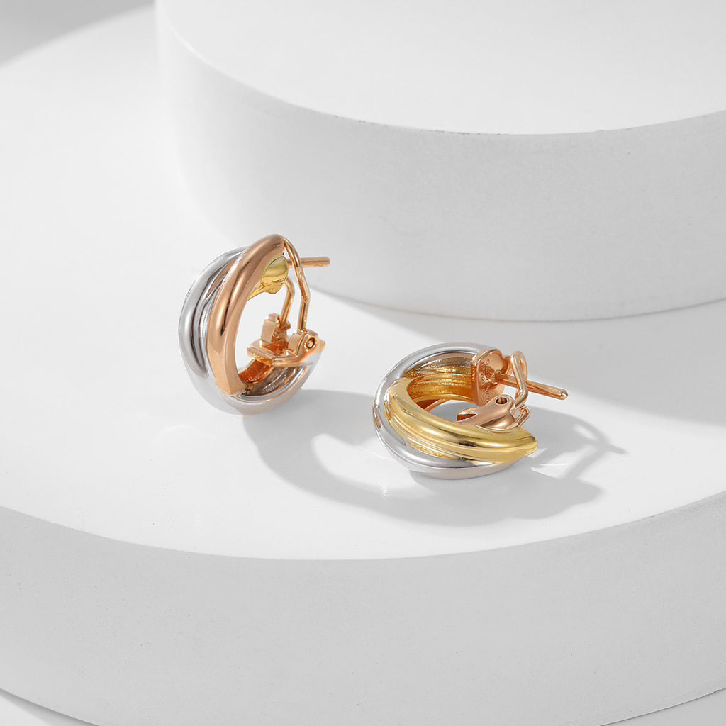 [Elite]TRINITY ON DIAMOND CLASSIC EARRINGS