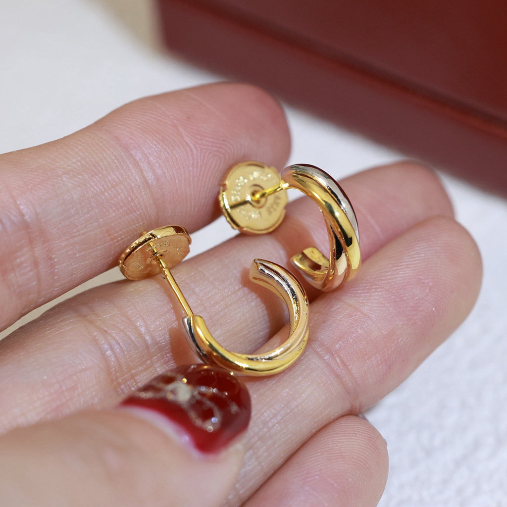 [Elite]TRINITY ON DIAMOND MINI EARRINGS