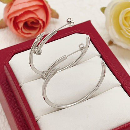 [Elite]JUSTE HALF DIAMOND LARGE EARRINGS
