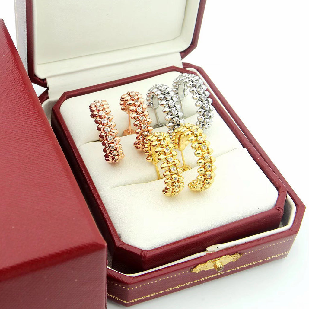 [Elite]CLASH FULL DIAMOND MEDIUM EARRINGS