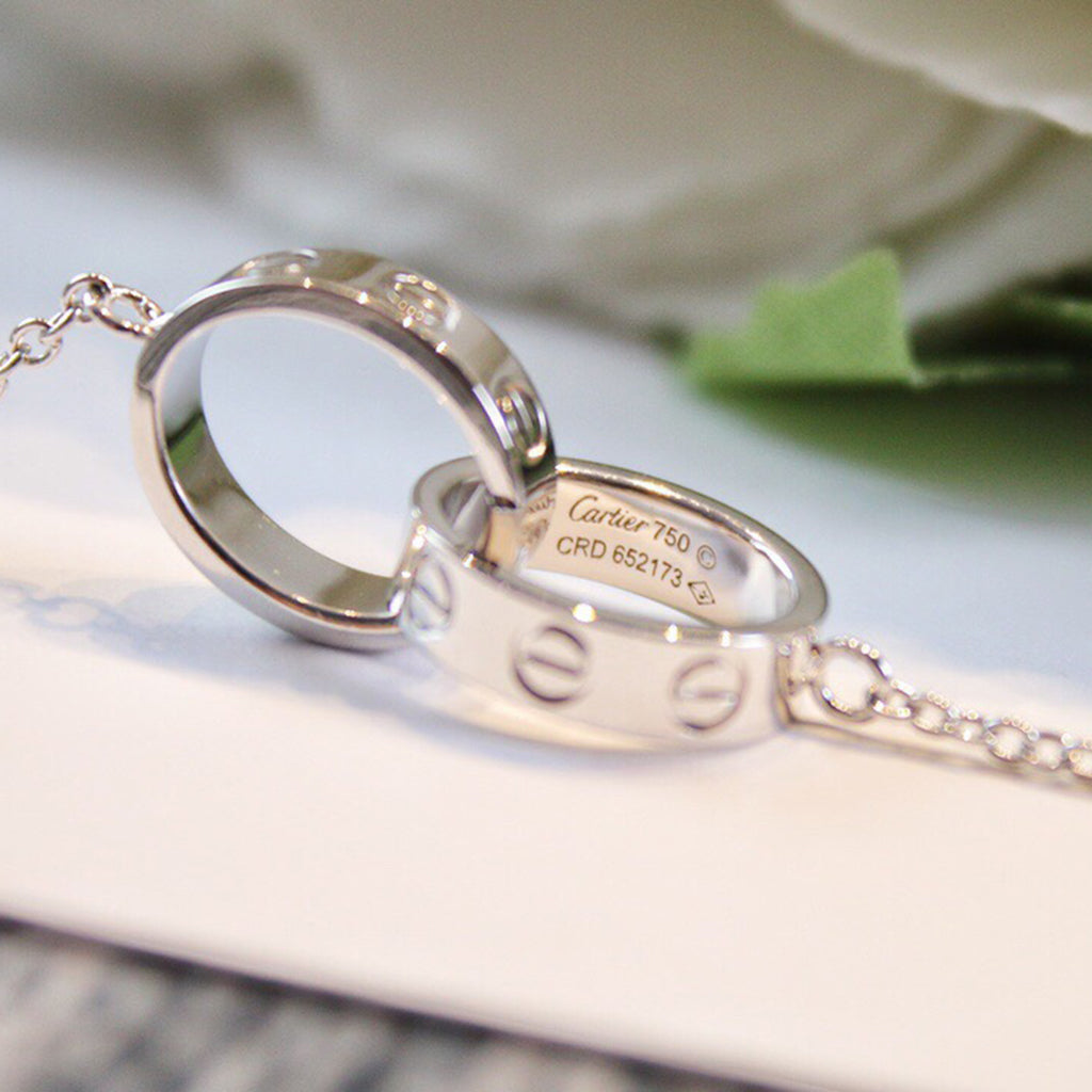 [Elite]LOVE DOUBLE RING NECKLACE