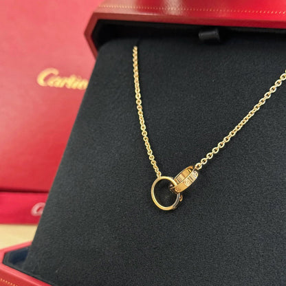 [Elite]LOVE DOUBLE RING NECKLACE