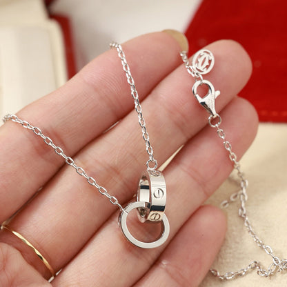 [Elite]LOVE DOUBLE RING NECKLACE
