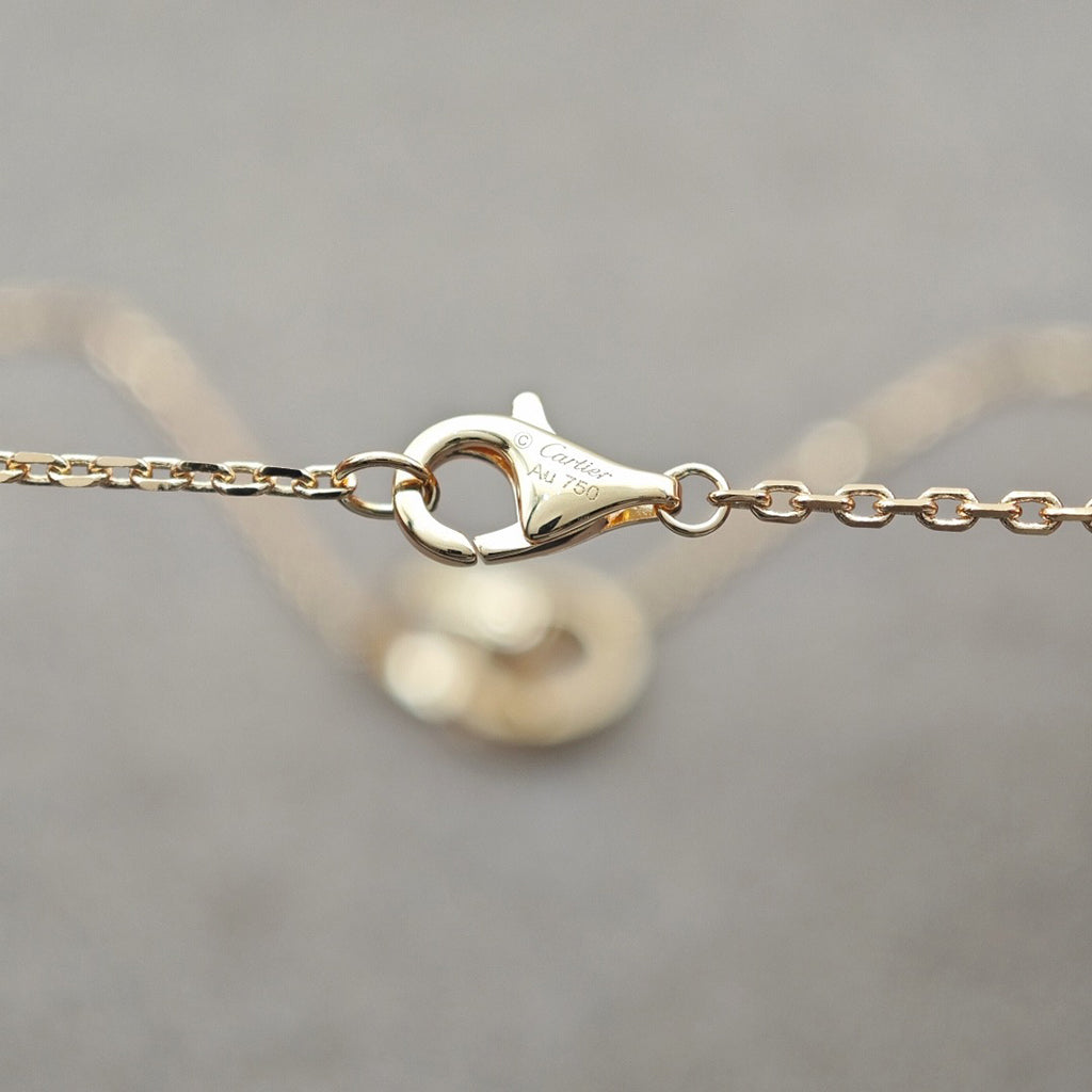 [Elite]LOVE DOUBLE RING HALF DIAMOND NECKLACE