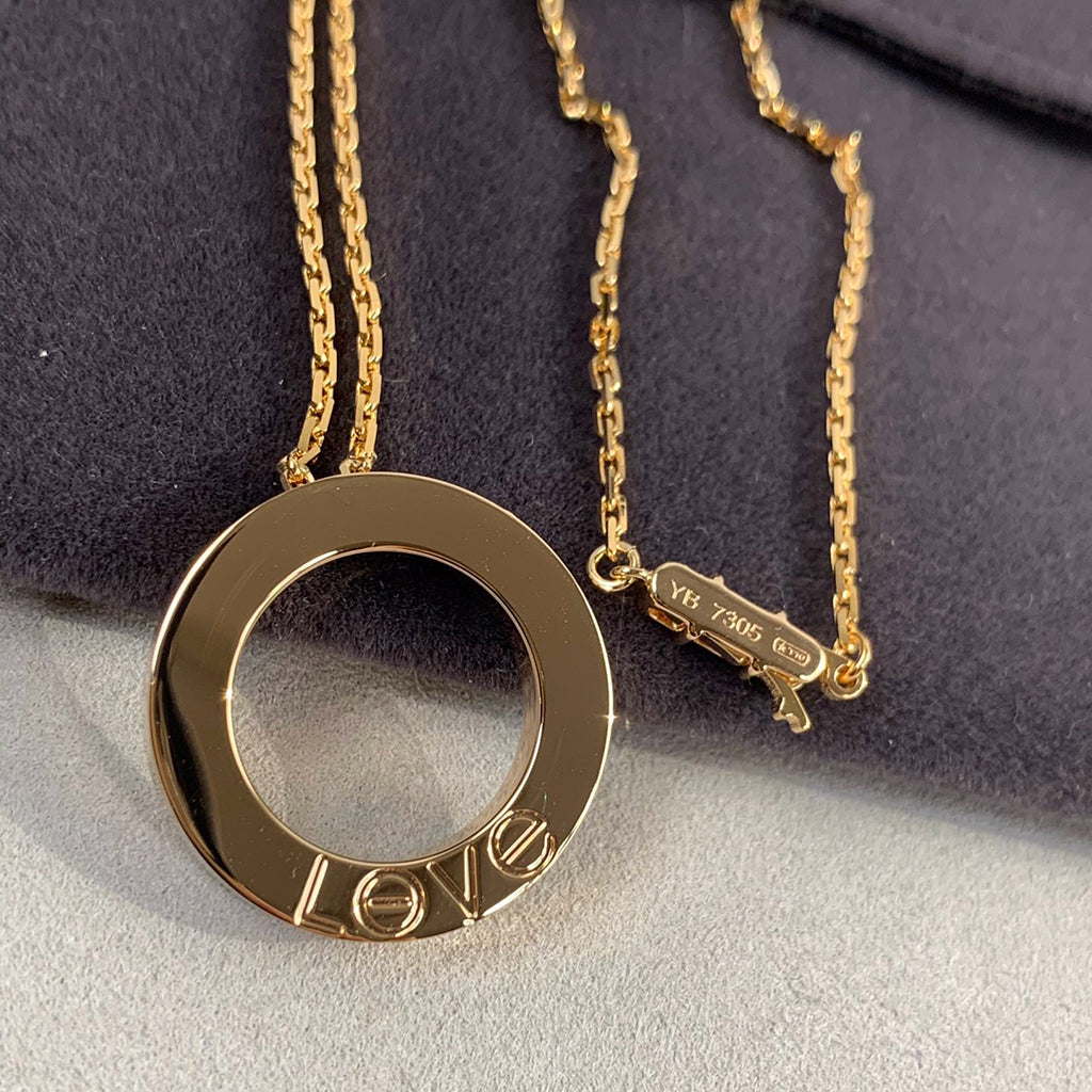 [Elite]LOVE NECKLACE 16MM 3 DIAMONDS
