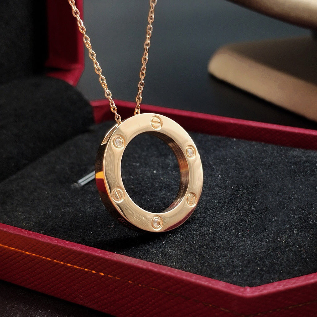[Elite]LOVE NECKLACE 16MM 3 DIAMONDS