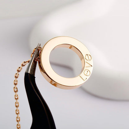 [Elite]LOVE NECKLACE 16MM  FULL DIAMOND