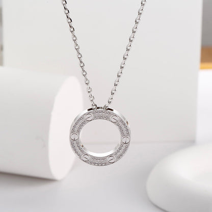 [Elite]LOVE NECKLACE 16MM  FULL DIAMOND