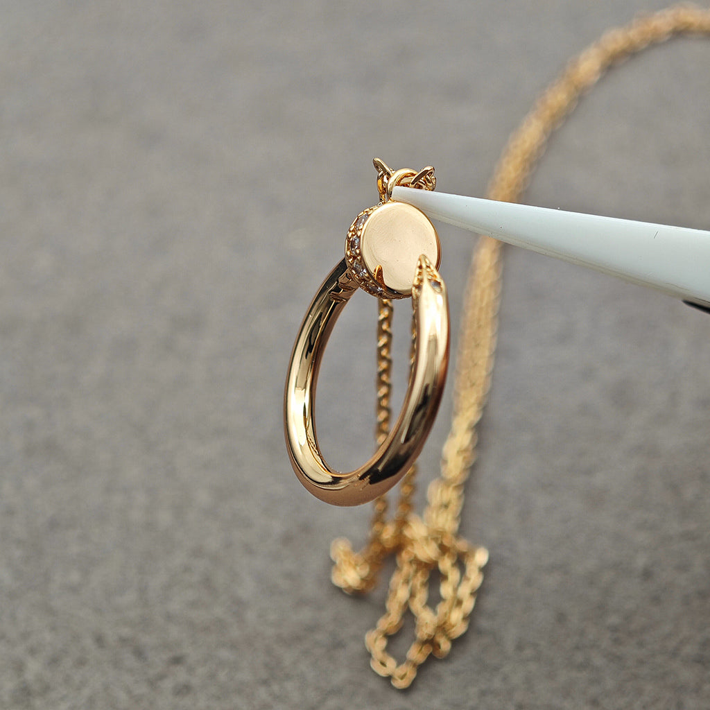 [Elite]JUSTE NECKLACE HALF DIAMOND