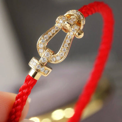 [Elite]FORCE LARGE HORSESHOE FULL DIAMOND BRACELET SILVER