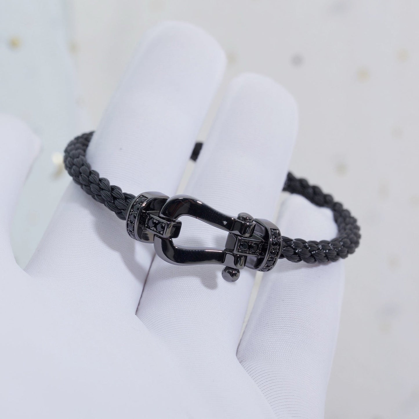 [Elite]FORCE LARGE SERIES HORSESHOE BLACK SAMURAI BRACELET