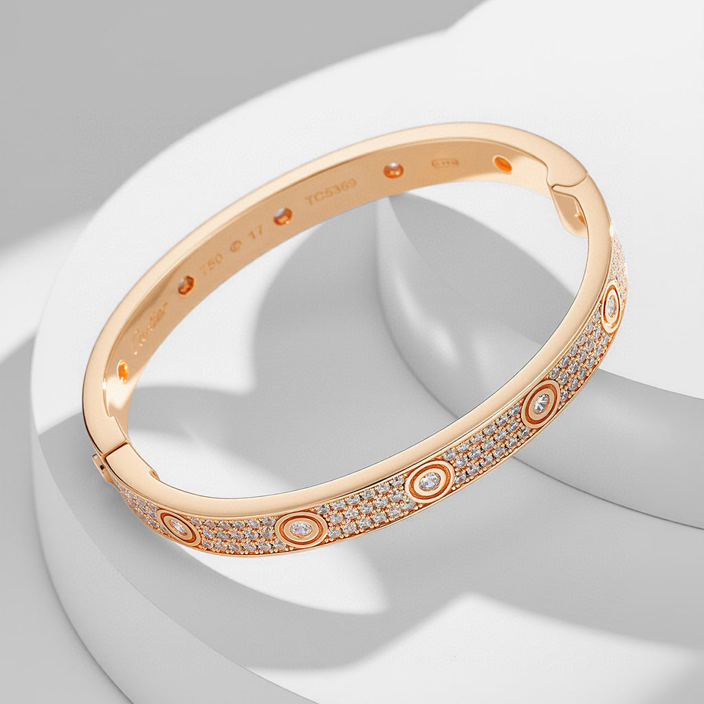 [Elite]LOVE BRACELET 6.1MM DIAMOND-PAVED 10 BIG DIAMONDS