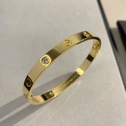 [Elite]LOVE BRACELET 6.1MM 4 DIAMONDS