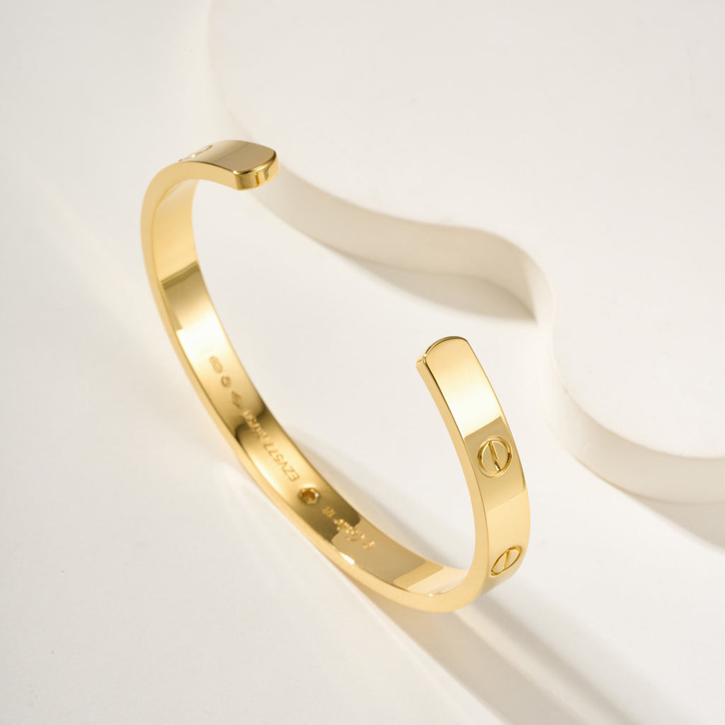 [Elite]LOVE BRACELET 6.1MM 1 DIAMOND OPEN CUFF