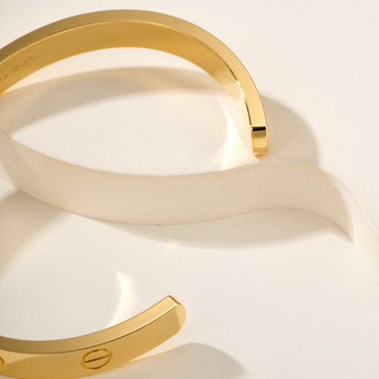 [Elite]LOVE BRACELET 6.1MM 1 DIAMOND OPEN CUFF