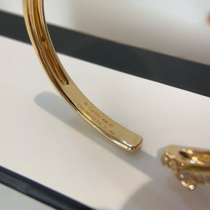 [Elite]PANTHERE HALF DIAMOND OPEN BRACELET