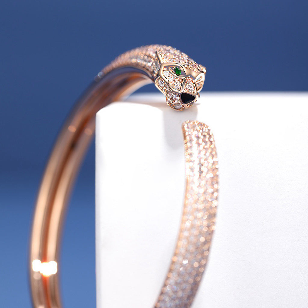 [Elite]PANTHERE FULL DIAMOND OPEN BRACELET