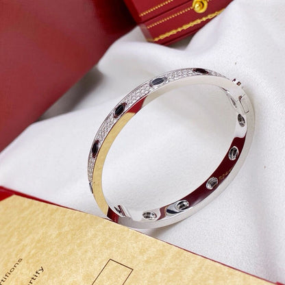 [Elite]LOVE BRACELET 6.1MM DIAMOND-PAVED CERAMIC