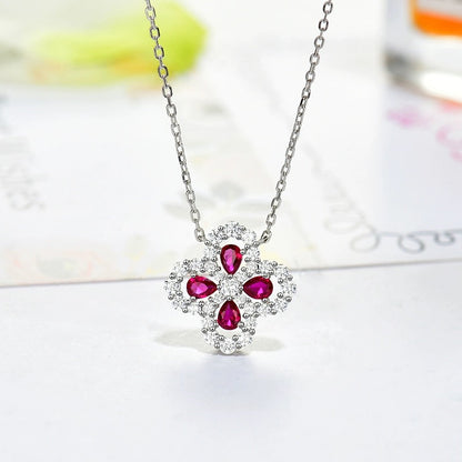 [Elite]LOOP NECKLACE FULL MOTIF DIAMOND 16MM MULTIPLE COLORS