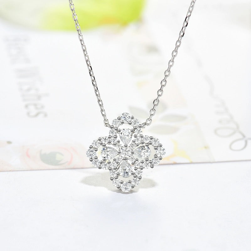 [Elite]LOOP NECKLACE FULL MOTIF DIAMOND 16MM MULTIPLE COLORS