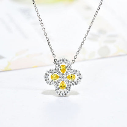 [Elite]LOOP NECKLACE FULL MOTIF DIAMOND 16MM MULTIPLE COLORS