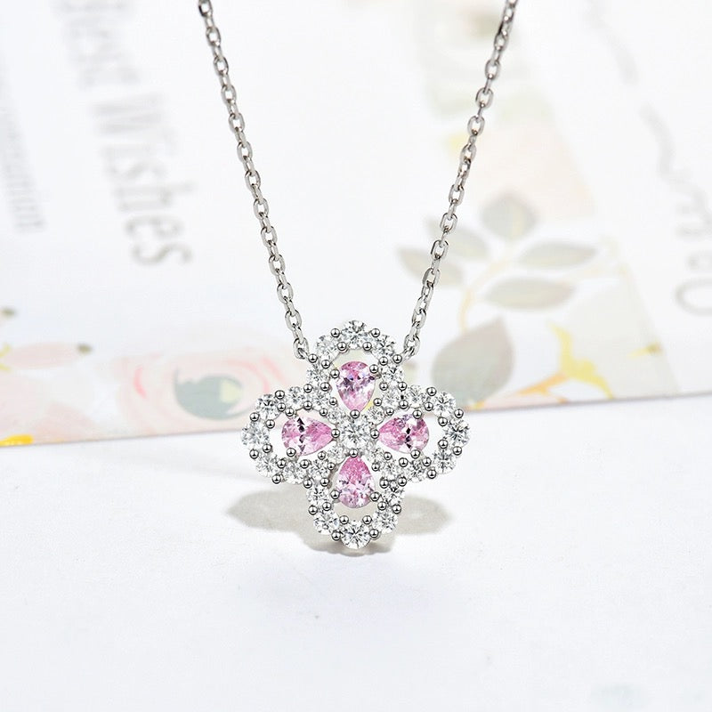 [Elite]LOOP NECKLACE FULL MOTIF DIAMOND 16MM MULTIPLE COLORS