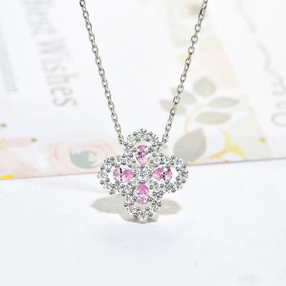 [Elite]LOOP NECKLACE FULL MOTIF DIAMOND 16MM MULTIPLE COLORS