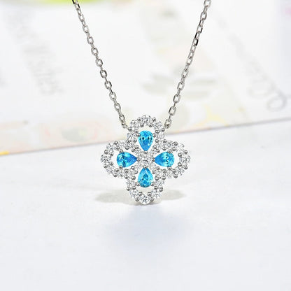 [Elite]LOOP NECKLACE FULL MOTIF DIAMOND 16MM MULTIPLE COLORS