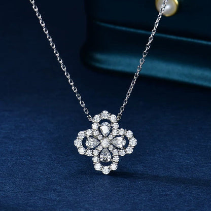 [Elite]LOOP NECKLACE FULL MOTIF DIAMOND 16MM MULTIPLE COLORS
