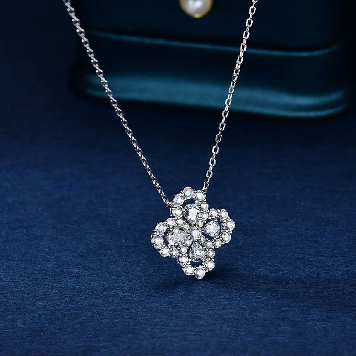 [Elite]LOOP NECKLACE FULL MOTIF DIAMOND 16MM MULTIPLE COLORS
