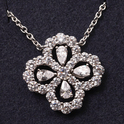 [Elite]LOOP NECKLACE FULL MOTIF DIAMOND 16MM MULTIPLE COLORS