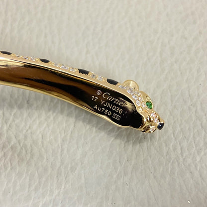 [Elite]PANTHERE DOUBLE HEADED HALF DIAMOND OPEN BRACELET