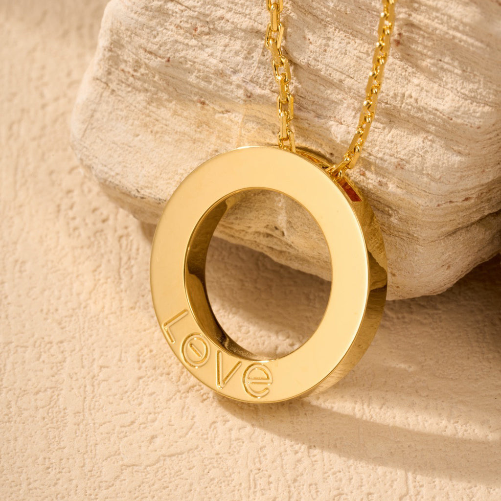 [Elite]LOVE NECKLACE 16MM  FULL DIAMOND