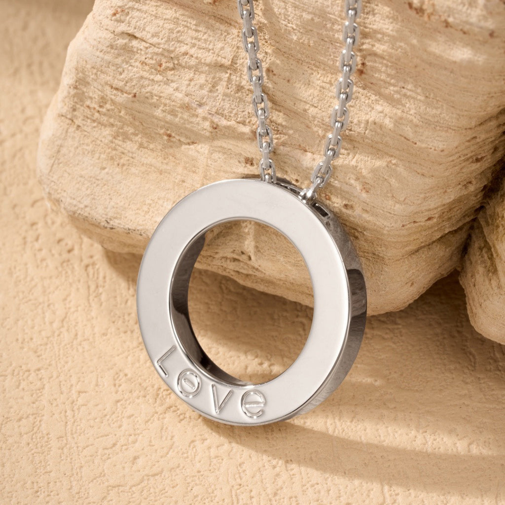 [Elite]LOVE NECKLACE 16MM  FULL DIAMOND