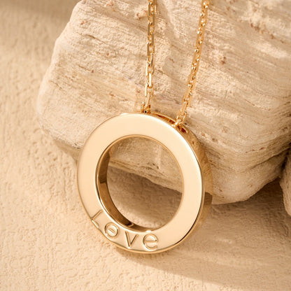 [Elite]LOVE NECKLACE 16MM  FULL DIAMOND