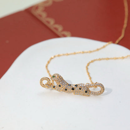 [Elite]PANTHERE PAVED DIAMOND NECKLACE