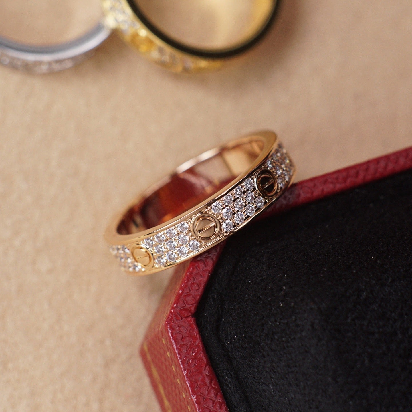 [Elite]LOVE RING 4.0MM DIAMOND PAVED
