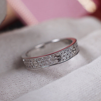 [Elite]LOVE RING 4.0MM DIAMOND PAVED