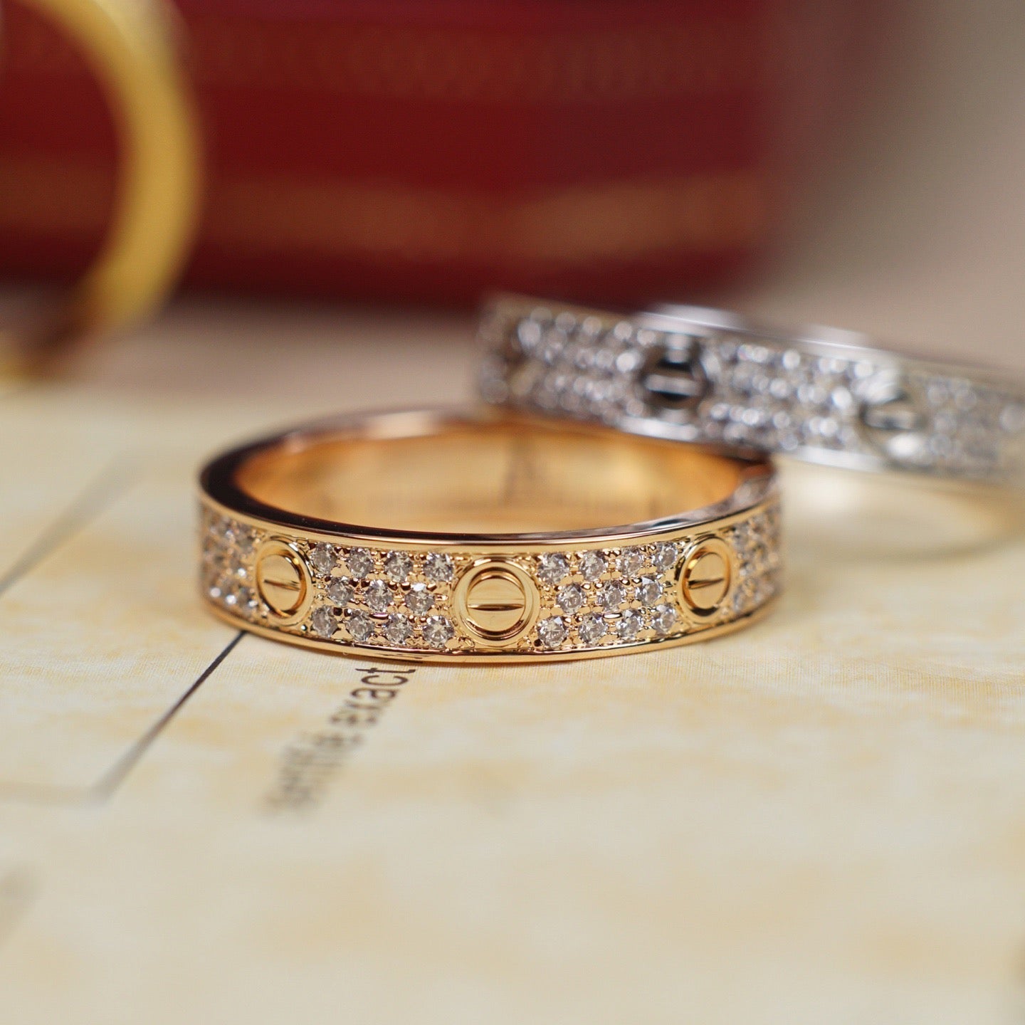 [Elite]LOVE RING 4.0MM DIAMOND PAVED