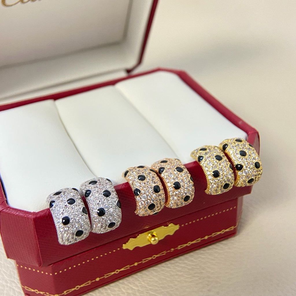 [Elite]PANTHERE MINI FULL DIAMOND EARRINGS