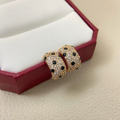 [Elite]PANTHERE MINI FULL DIAMOND EARRINGS