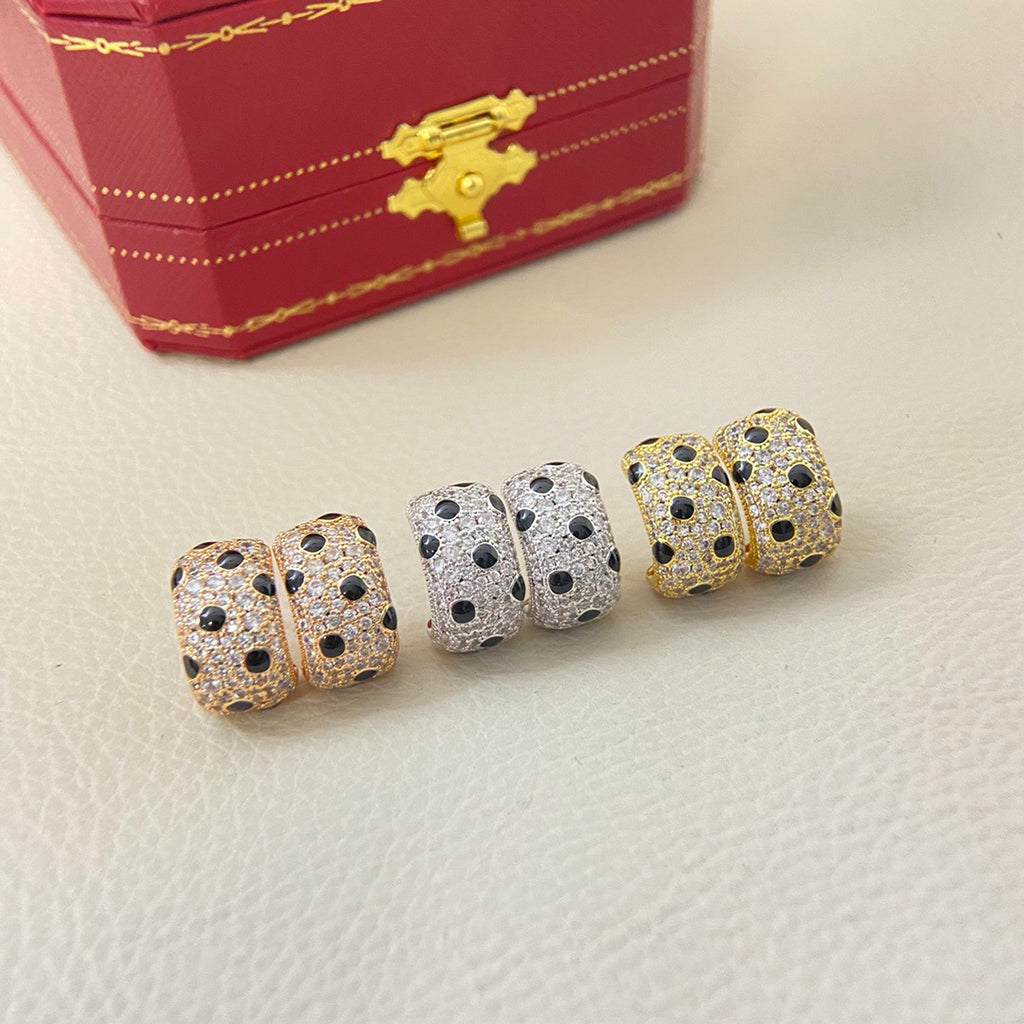 [Elite]PANTHERE MINI FULL DIAMOND EARRINGS