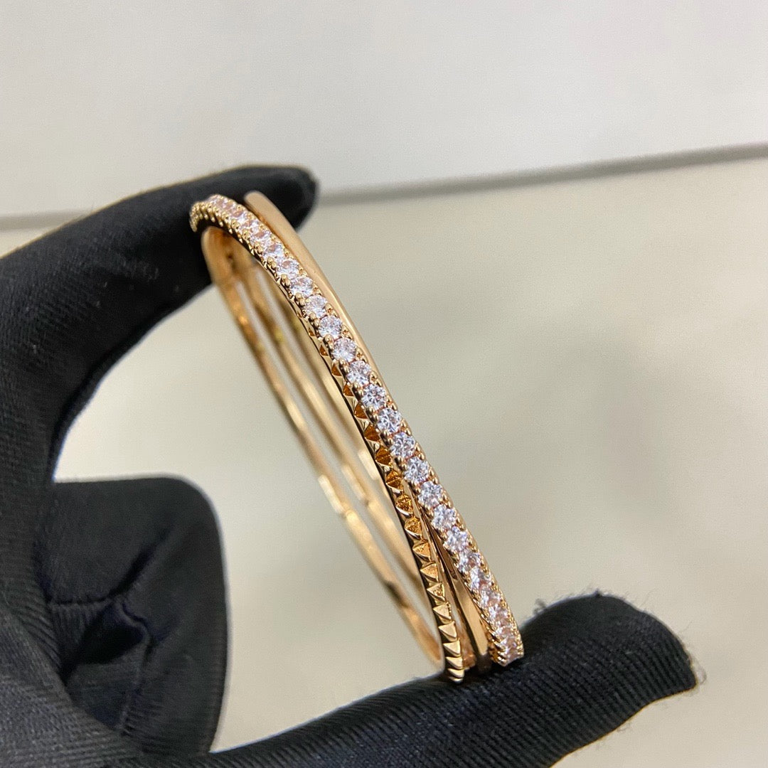 [Elite]ETINCELLE HALF-PAVED DIAMOND BRACELET